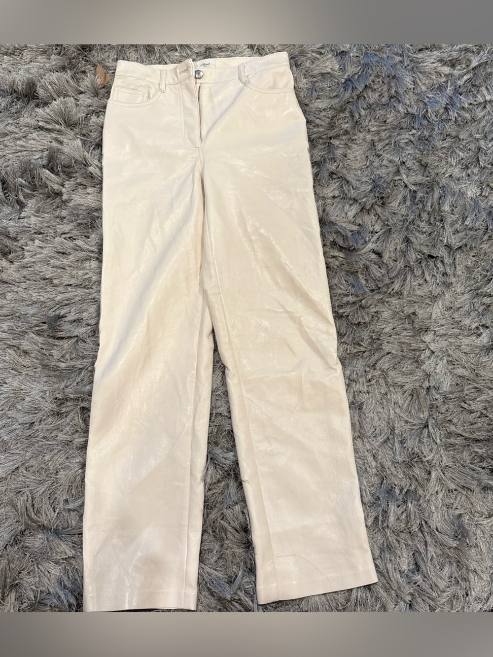 Aritzia cream leather pants